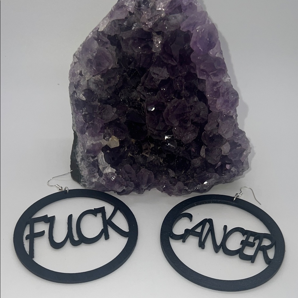Black Custom Statement Earrings
